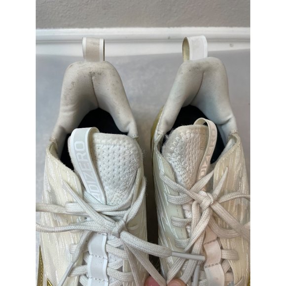 Adidas White & Gold Metallic Adizero Football Cleats GX5122 main image 9